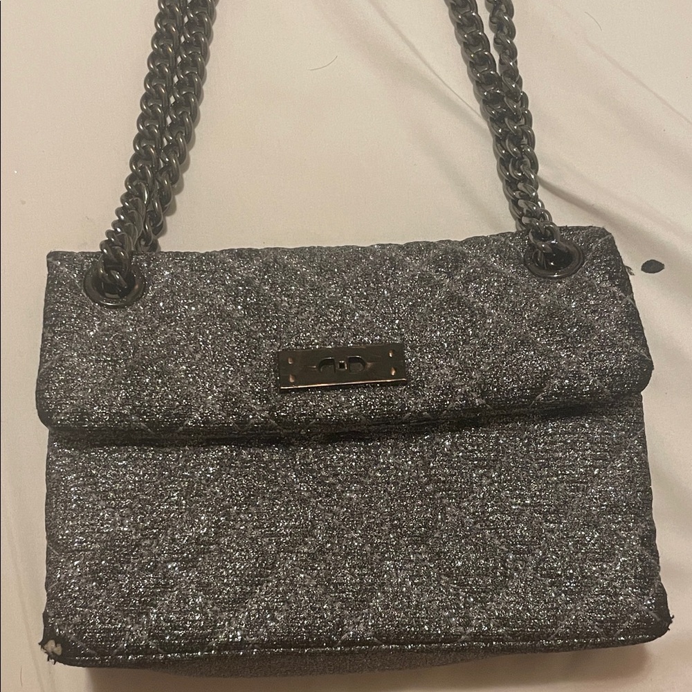 Grey/Silver/Glittery Kurt Geiger Brixton Bag